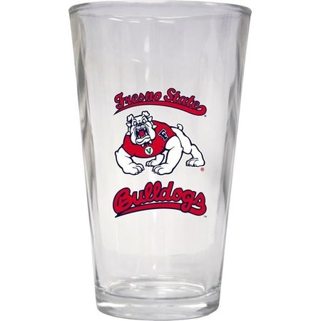R & R IMPORTS R & R Imports PNT2-C-FRS19 16 oz Fresno State Bulldogs Pint Glass - Pack of 2 PNT2-C-FRS19
